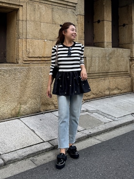 「アイテム（ヘアアクセサリー）」を使った、ももぞうさん（レディース・154cm）の夏コーディネート