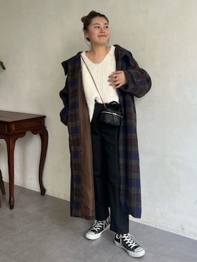 「prose verse（プロズヴェール）のアイテム（その他アウター）」を使った、ももぞうさん（レディース・154cm）の秋コーディネート