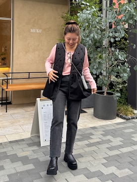 「アイテム（その他ヘアアクセサリー）」を使った、ももぞうさん（レディース・154cm）の秋コーディネート