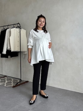 「アイテム（ヘアアクセサリー）」を使った、ももぞうさん（レディース・154cm）の秋コーディネート