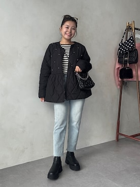 「アイテム（ブルゾン）」を使った、ももぞうさん（レディース・154cm）の秋コーディネート