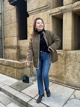「prose verse（プロズヴェール）のアイテム（ブルゾン）」を使った、ももぞうさん（レディース・154cm）の秋コーディネート