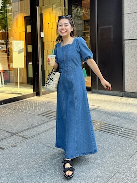 「prose verse（プロズヴェール）のアイテム（ワンピース/ドレス）」を使った、ももぞうさん（レディース・154cm）の夏コーディネート