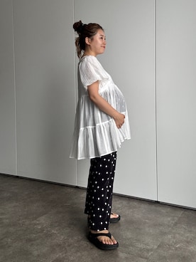 「マタニティコーデ」｜ももぞうさん（レディース・154cm）の夏コーディネート