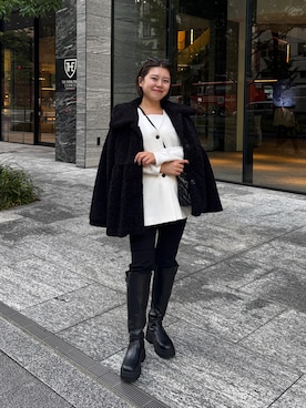 「アイテム（その他アウター）」を使った、ももぞうさん（レディース・154cm）の秋コーディネート