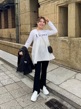 「prose verse（プロズヴェール）のアイテム（ブルゾン）」を使った、ももぞうさん（レディース・154cm）の冬コーディネート