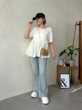 「prose verse（プロズヴェール）のアイテム」を使った、ももぞうさん（レディース・154cm）の春コーディネート