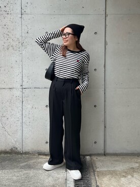 「今日のコスメと服」｜「アイテム（ニットキャップ/ビーニー）」を使った、ももぞうさん（レディース・154cm）の秋コーディネート