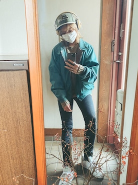 「WOOLRICH（ウールリッチ）のアイテム（ブルゾン）」を使った、Renさん（レディース・165cm）の冬コーディネート
