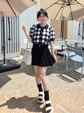 「アイテム（セットアップ、ブラック系）」を使った、0shioris2さん（レディース・151cm）の夏コーディネート