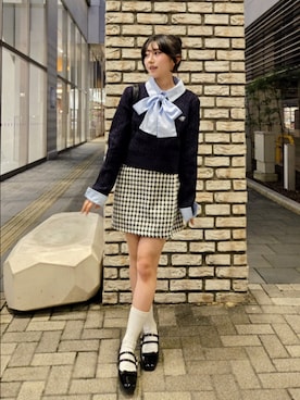 「ボウタイ」｜0shioris2さん（レディース・151cm）の秋コーディネート