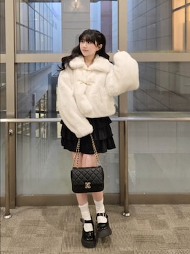 「アイテム（ブルゾン）」を使った、0shioris2さん（レディース・151cm）の冬コーディネート