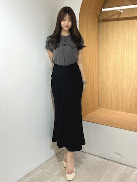 「RESEXXY（リゼクシー）のアイテム（Tシャツ/カットソー）」を使った、nanamiさん（レディース・166cm）の夏コーディネート