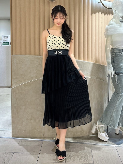 リゼクシー シフォンプリーツキャミワンピース セール】シフォンプリーツキャミワンピース（ワンピース
