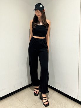 「アイテム（スウェットパンツ）」を使った、nanamiさん（レディース・166cm）の夏コーディネート