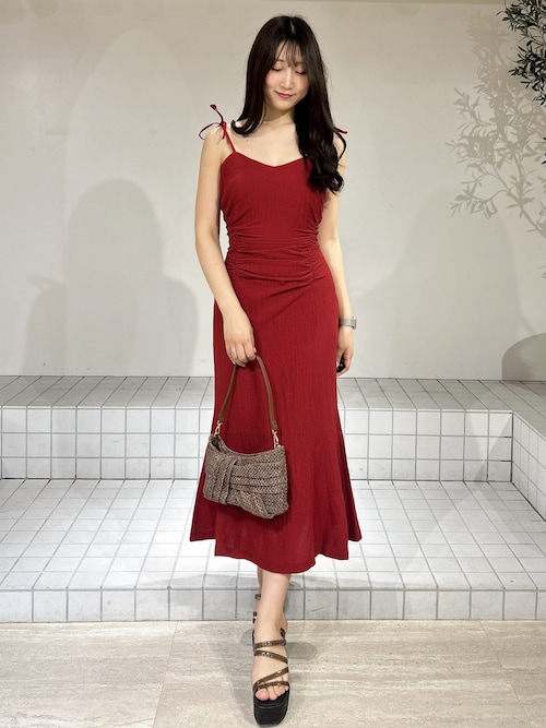 セール】ショルダーリボンマーメイドキャミワンピース（ワンピース