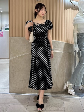 「ドットワンピ」｜nanamiさん（レディース・166cm）の夏コーディネート