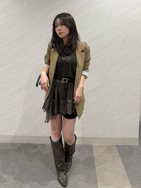 「VANNIE U（ヴァニーユー）のアイテム」を使った、夢羽さん（レディース・155cm）の秋コーディネート