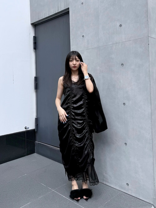 セール】【led.tokyo】LAYERED NEGLIGEE ONEPIECE/レイヤード