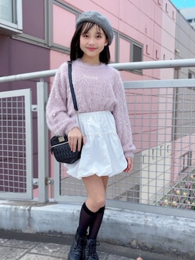 「アイテム（トップス）」を使った、PINK-latteさん（キッズ・138cm）の秋コーディネート