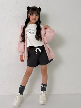 「アイテム（セットアップ）」を使った、PINK-latteさん（キッズ・134cm）の秋コーディネート