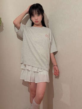 「アイテム（ソックス/靴下）」を使った、PINK-latteさん（キッズ・151cm）の夏コーディネート