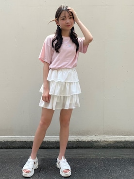 「アイテム（サンダル）」を使った、PINK-latteさん（キッズ・153cm）の夏コーディネート