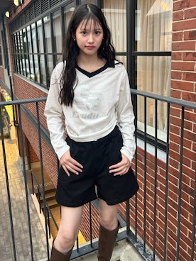 「アイテム（パンツ）」を使った、PINK-latteさん（キッズ・160cm）の秋コーディネート