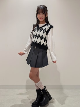 「アイテム（レッグウェア）」を使った、PINK-latteさん（キッズ・150cm）の秋コーディネート