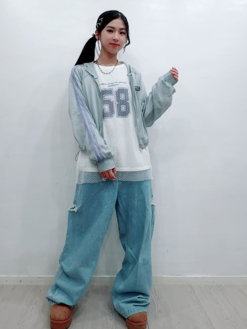 メッシュラインジップパーカ