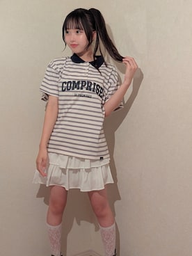 「アイテム（レッグウェア）」を使った、PINK-latteさん（キッズ・151cm）の夏コーディネート