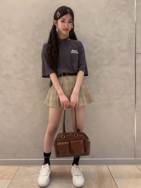 「アイテム（バッグ）」を使った、PINK-latteさん（キッズ・152cm）の夏コーディネート