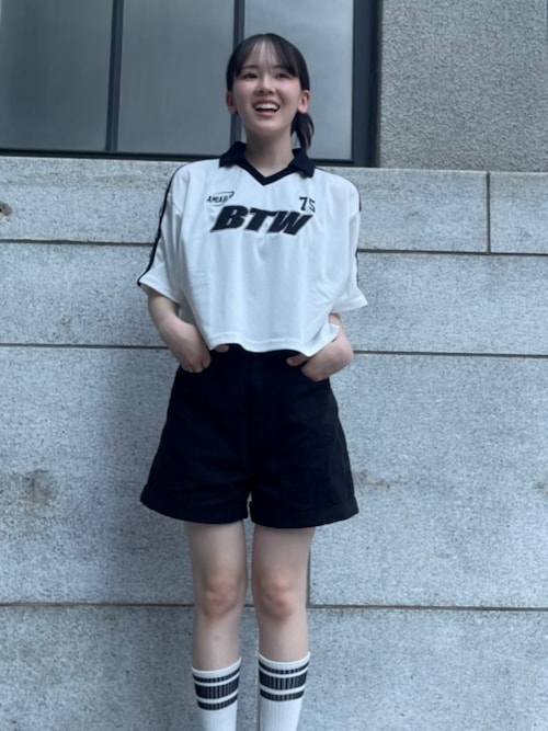 ベルト付きショートパンツ