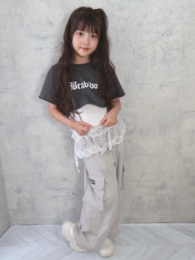 「アイテム（その他トップス）」を使った、PINK-latteさん（キッズ・134cm）の夏コーディネート