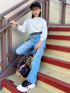 PINK-latteさん（キッズ・138cm）の秋コーディネート