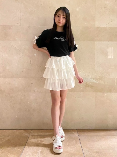 袖ラインリボンTシャツ