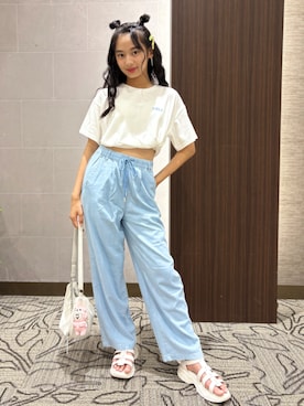 「アイテム（パンツ）」を使った、PINK-latteさん（キッズ・151cm）の夏コーディネート