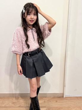 「アイテム（トップス）」を使った、PINK-latteさん（キッズ・134cm）の秋コーディネート