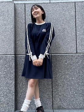 「アイテム（ワンピース）」を使った、PINK-latteさん（キッズ・155cm）の秋コーディネート