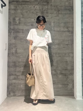 「LAPUIS（ラピュイ）のアイテム（アクセサリー）」を使った、鈴木(Suzuki)さん（レディース・153cm）の夏コーディネート