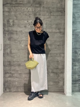 「LAPUIS（ラピュイ）のアイテム（アクセサリー）」を使った、鈴木(Suzuki)さん（レディース・153cm）の夏コーディネート