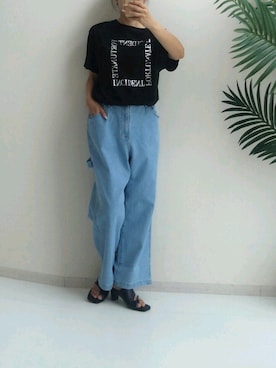 「レギュラー」｜「アイテム（サンダル）」を使った、naruさん（レディース・163cm）の夏コーディネート