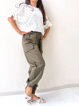 「洗濯機OK」｜naruさん（レディース・163cm）の夏コーディネート