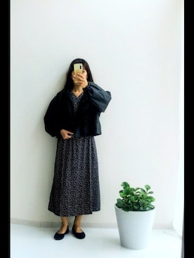 「アイテム（バレエシューズ）」を使った、naruさん（レディース・163cm）の秋コーディネート