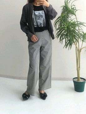 「アイテム（MA-1）」を使った、naruさん（レディース・163cm）の夏コーディネート