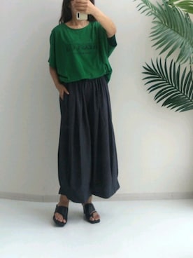 「レギュラー」｜「アイテム（サンダル）」を使った、naruさん（レディース・163cm）の夏コーディネート