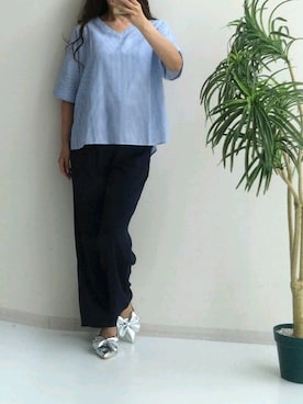 「レギュラー」｜「アイテム（パンプス）」を使った、naruさん（レディース・163cm）の夏コーディネート
