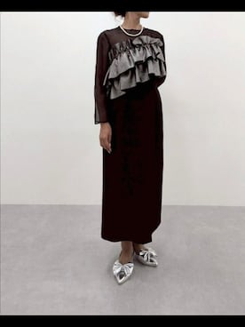 「アイテム（ドレス）」を使った、naruさん（レディース・163cm）の夏コーディネート