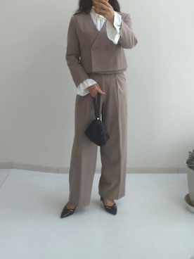 「アイテム（フォーマルスーツ/小物）」を使った、naruさん（レディース・163cm）の冬コーディネート