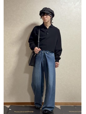 「アイテム（ポロシャツ）」を使った、Rin/りん161cmさん（メンズ・161cm）の秋コーディネート